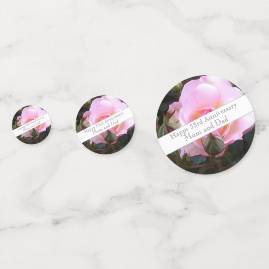 53周年記念結婚ピンクローズ コンフェッティ (裏面)