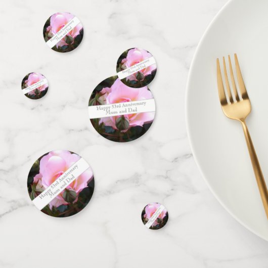 53周年記念結婚ピンクローズ コンフェッティ (グループ)