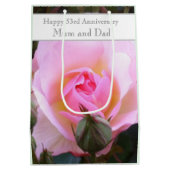 53周年記念結婚ピンクローズ ミディアムペーパーバッグ (裏面)