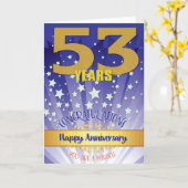 53回目の回復記念日 太字の数字 カード (黄色い花)