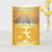 53回目の節酒記念日 | ゴールデンレイ12ステップ カード (黄色い花)