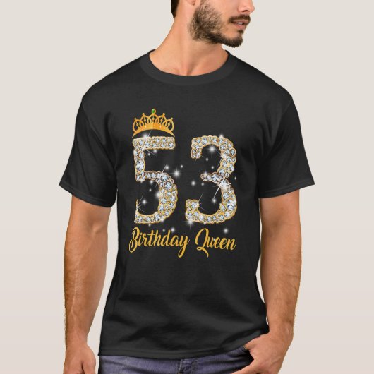 53歳で53誕生日のクイーン・ディアモン Tシャツ (正面)