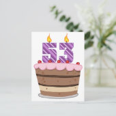 53歳のお誕生日ケーキ ポストカード (スタンド正面)