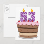 53歳のお誕生日ケーキ ポストカード (正面/裏面)