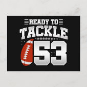 53歳のタックルフットボールパーティー 53歳の誕生日 ポストカード (正面)