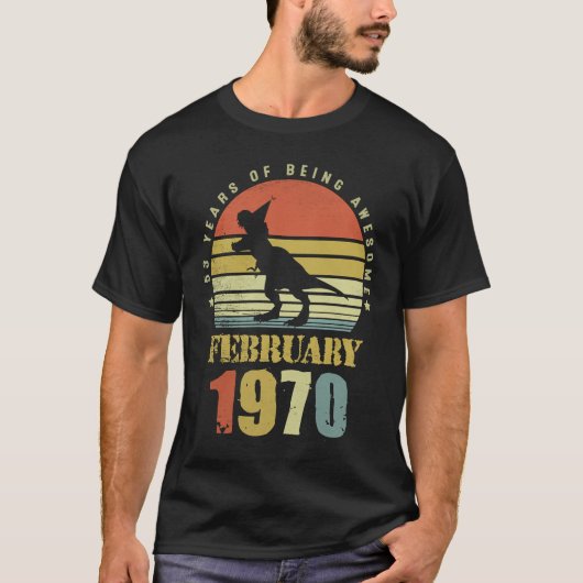 53歳の恐竜1970年から2月53rd Bir Tシャツ (正面)