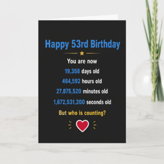 53歳の誕生日おめでとう ユーモアギフト カード