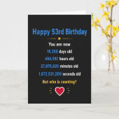 53歳の誕生日おめでとう ユーモアギフト カード (黄色い花)