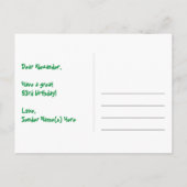 53歳の誕生日おめでとう:楽しいハート柄、虹53 ポストカード (裏面)