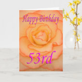 53歳の誕生日おめでとう 花 カード (黄色い花)