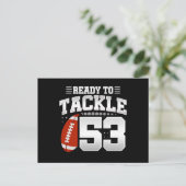 53歳の誕生日をタックル 53年 カップル記念日 ポストカード (スタンド正面)