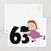 53歳の誕生日ギフト – 漫画おもしろいの誕生日 ポストカード (正面/裏面)