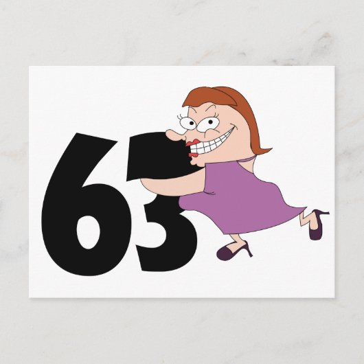 53歳の誕生日ギフト – 漫画おもしろいの誕生日 ポストカード (正面)