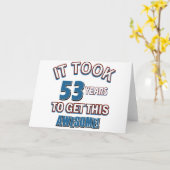 53歳の誕生日デザイン カード (黄色い花)