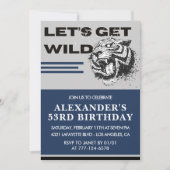 53歳の誕生日招待状メンタイガー野生を取得しよう 招待状 (正面)