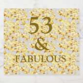 53歳の誕生日 スパークリングワインラベル (シングルラベル)