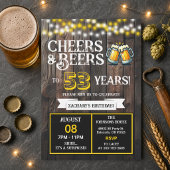 53歳へのサプライズ バックヤードで「乾杯&ビール」 招待状
