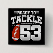 53歳タックルサッカーパーティー53誕生日 缶バッジ (正面)
