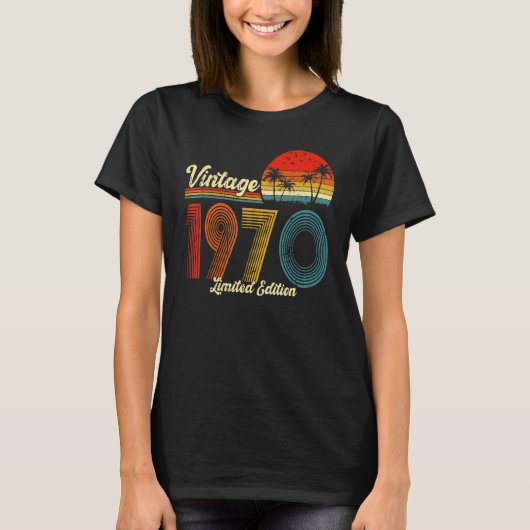 53歳ヴィンテージ1970 53誕生日 Tシャツ (正面)