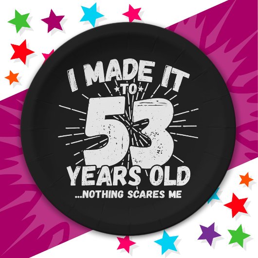 53歳皮肉ミームおもしろい53誕生日 ペーパープレート