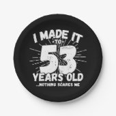 53歳皮肉ミームおもしろい53誕生日 ペーパープレート (正面)