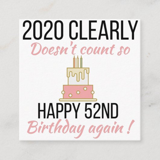 53歳誕生日53歳おもしろい誕生日カード エンクロージャーカード (正面)