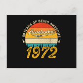 53歳1972年53位素晴らし誕生日ギフト ポストカード (正面)