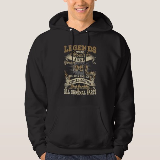 53番目の誕生日レ生まれンズ1969年6月ヴィンテージ53Y パーカ (正面)