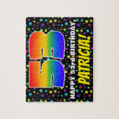 53番目の誕生日:おもしろい、カラフル星野パターン ジグソーパズル (縦)