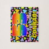 53番目の誕生日—おもしろい、愛するハートシェイプ+「53」 ジグソーパズル (縦)