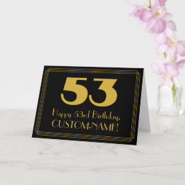 53番目の誕生日:インスパイアアールデコ検索「53」 & Name カード
