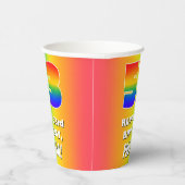 53番目の誕生日: カラフル、おもしろいレインボーパターン# 53 紙コップ (右)