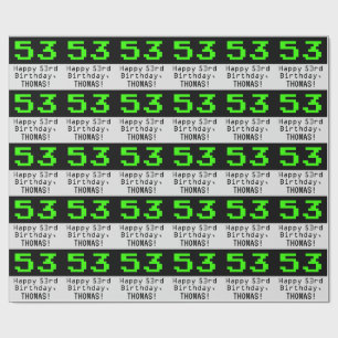 53番目の誕生日- Nerdy/オタク系のスタイル「53」と名前 ラッピングペーパー