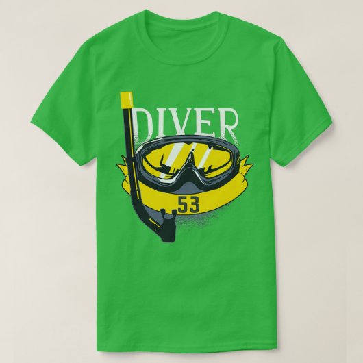 53誕生日スキューバダイビング53年ダイバー Tシャツ (デザイン正面)