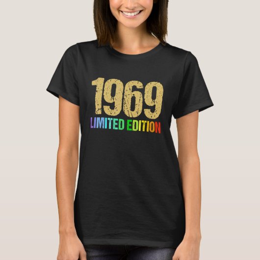 53誕生日レディースメンズ53年1969 4 Tシャツ (正面)