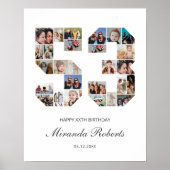 53誕生日番号53カスタムフォトコラージュ ポスター (正面)