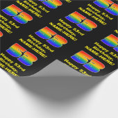 53誕生日:おもしろい、カラフルレインボーインスパイア# 53 ラッピングペーパー (角)