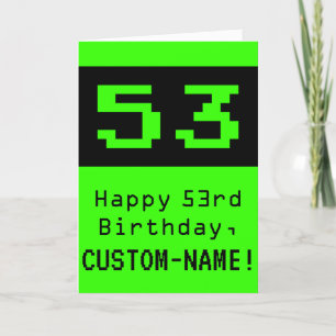 53誕生日:Nerdy/オタク系のスタイル「53」と名前 カード