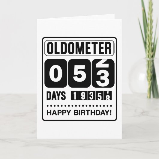 53誕生日OLDOMETERカード サンキューカード (正面)
