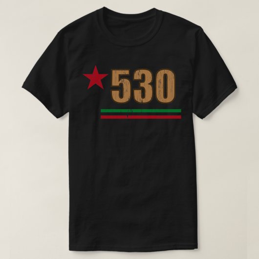 530 California市外局番 Tシャツ (デザイン正面)