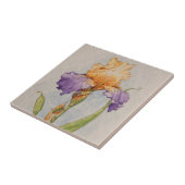 5310紫色および金ゴールドのアイリス タイル (側面)