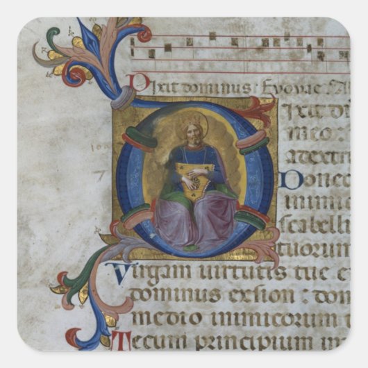 531 f.169v紀氏を描いた歴史イニシャル「D」 スクエアシール (正面)