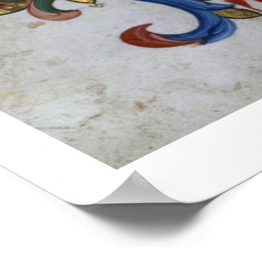 531 f.169v紀氏を描いた歴史イニシャル「D」 ポスター (角)