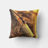 534424932赤エレガントダータートンボ昆虫芸術 クッション (裏面)