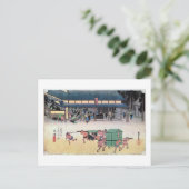 53. 草津宿, 広重 ポストカード (スタンド正面)