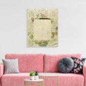 53:鏡枠、未仕上げ刺繍、カラー キャンバスプリント (インサイチュ (リビング))