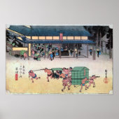 53. Kusatsu-juku, Hiroshige, Ukiyo-e ポスター (正面)