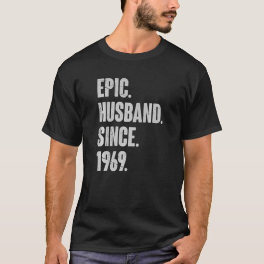 53 Wedding Anniversary For Him  Epic Husband Since Tシャツ (正面)
