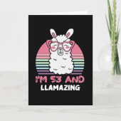 53 Year Old Bday Llamazing 53rd Birthday Llama カード (正面)