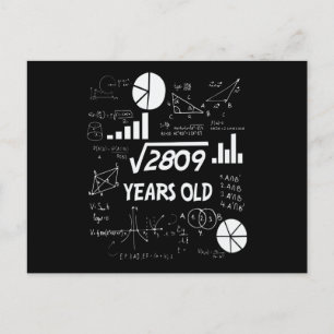 53 Years Old Bday Math Teacher 53rd Birthday Gift ポストカード